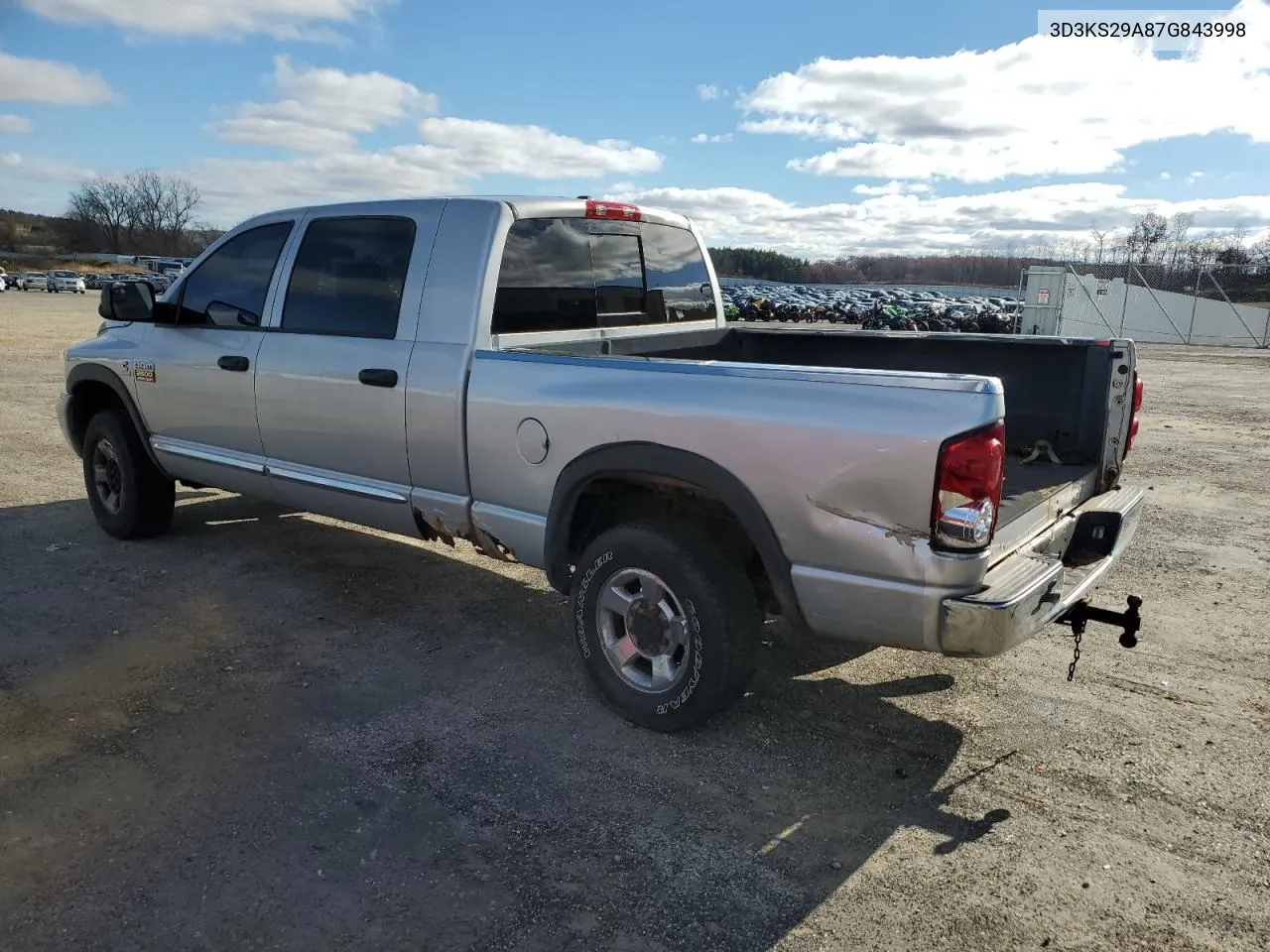 2007 Dodge Ram 2500 VIN: 3D3KS29A87G843998 Lot: 80517894