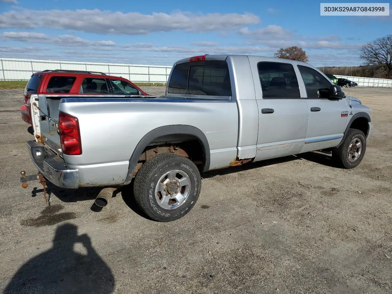 2007 Dodge Ram 2500 VIN: 3D3KS29A87G843998 Lot: 80517894