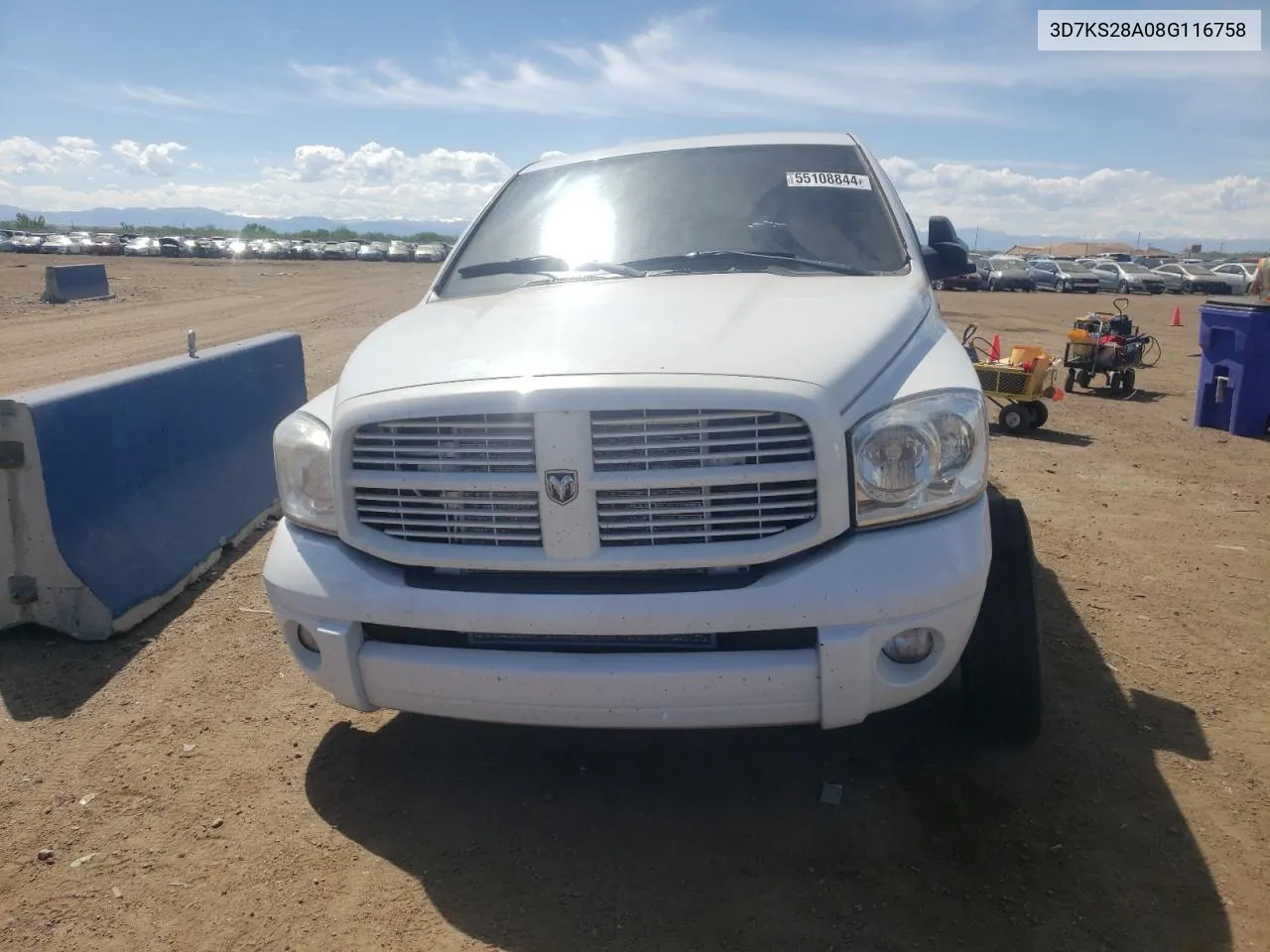 2008 Dodge Ram 2500 St VIN: 3D7KS28A08G116758 Lot: 55108844