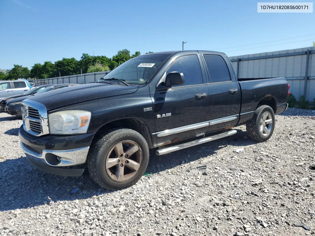 2008 Dodge Ram 1500 St VIN: 1D7HU18208S600171 Lot: 55489364