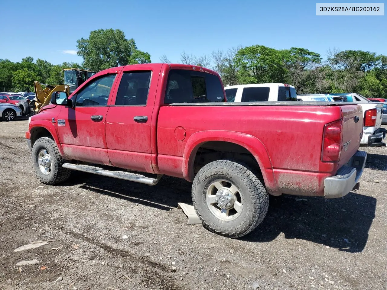 2008 Dodge Ram 2500 St VIN: 3D7KS28A48G200162 Lot: 57453954