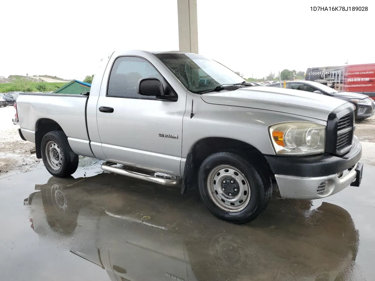 2008 Dodge Ram 1500 St VIN: 1D7HA16K78J189028 Lot: 62242514