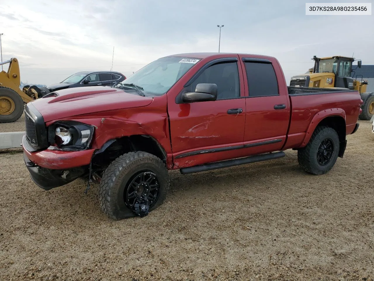 2008 Dodge Ram 2500 St VIN: 3D7KS28A98G235456 Lot: 65396374