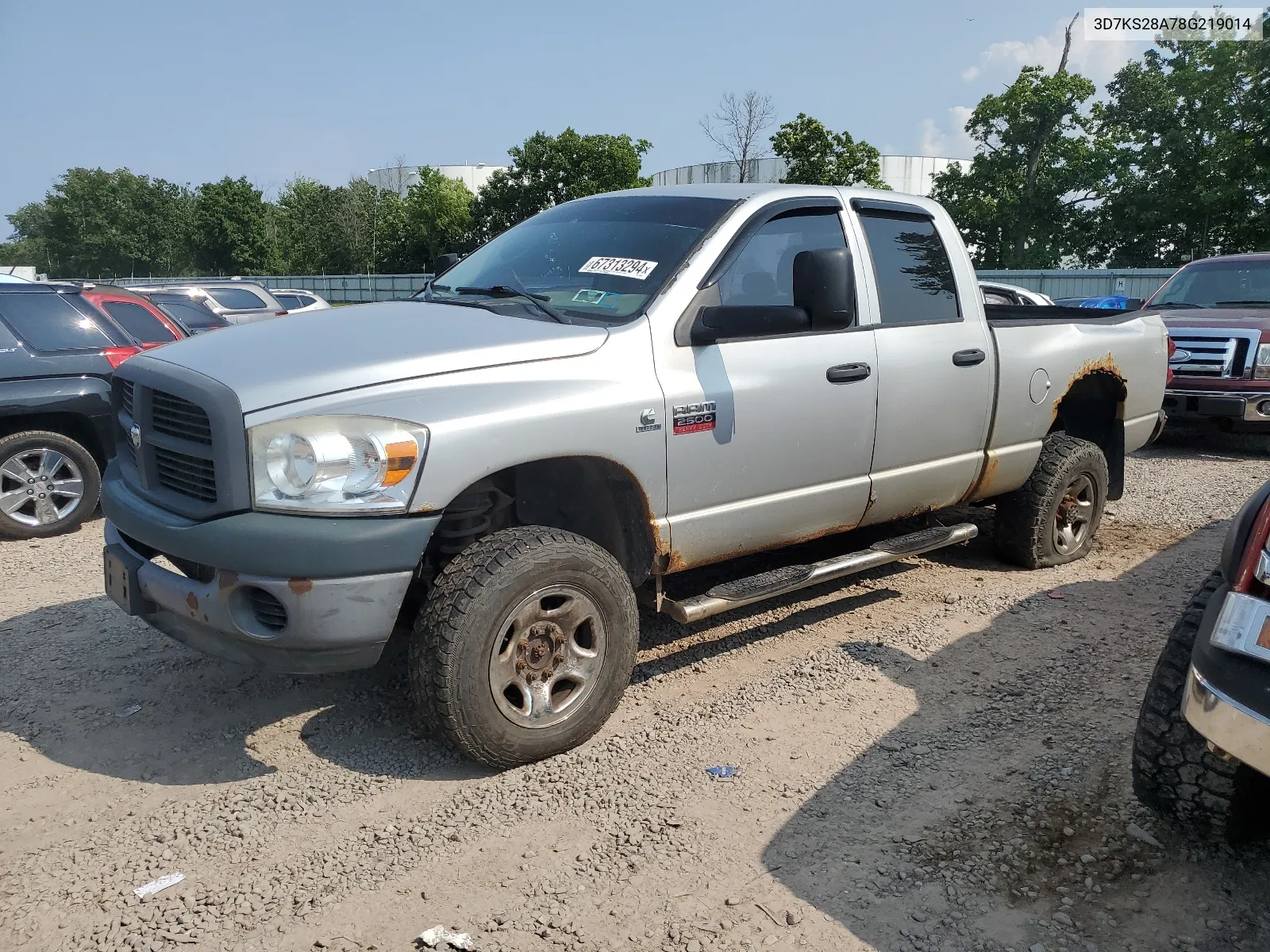 2008 Dodge Ram 2500 St VIN: 3D7KS28A78G219014 Lot: 67313294