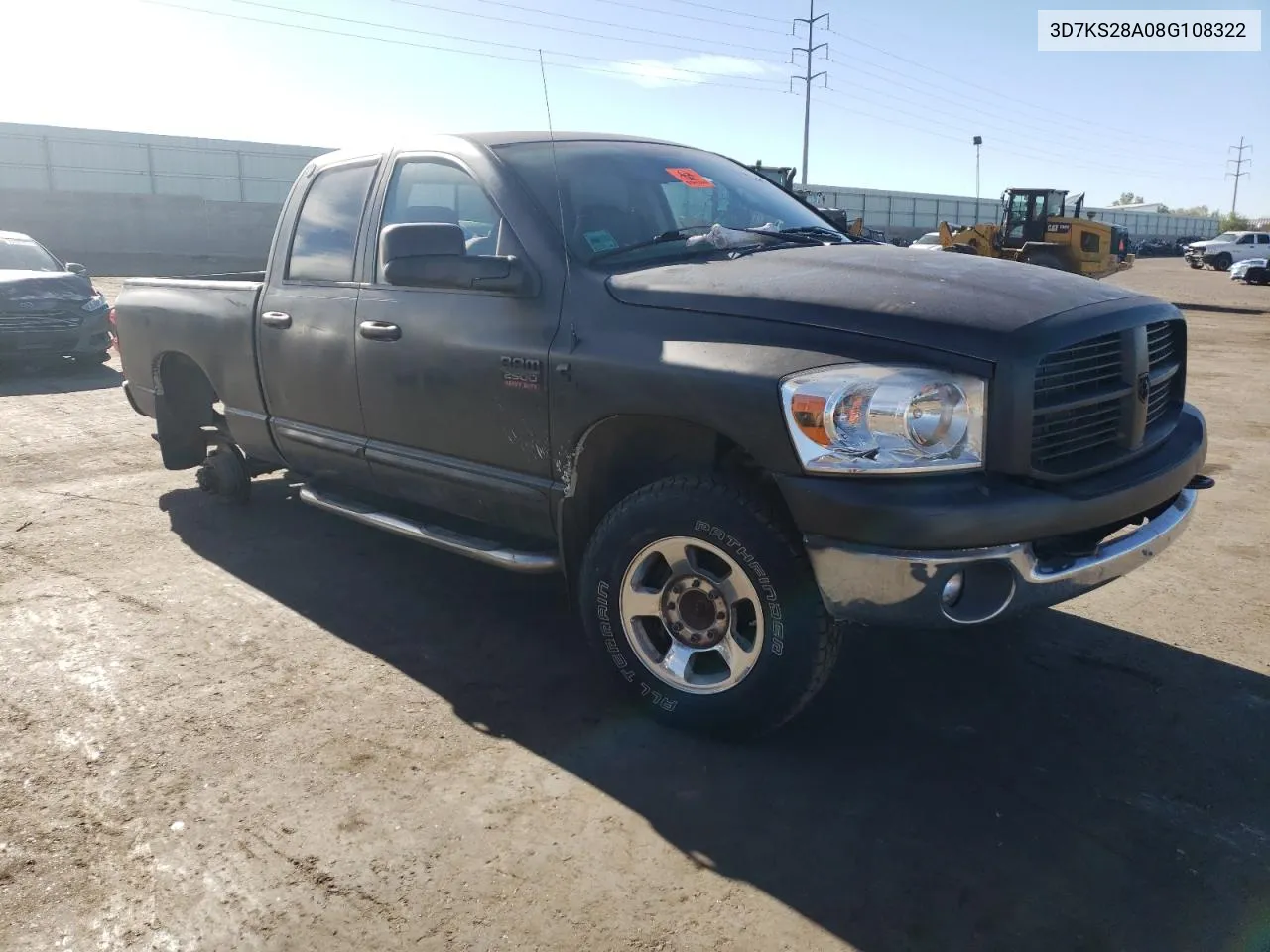 2008 Dodge Ram 2500 St VIN: 3D7KS28A08G108322 Lot: 68071164