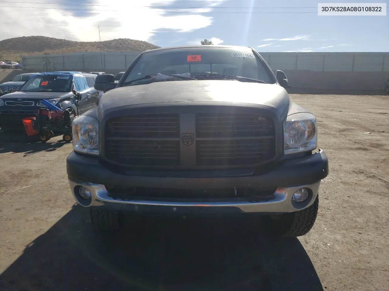 2008 Dodge Ram 2500 St VIN: 3D7KS28A08G108322 Lot: 68071164