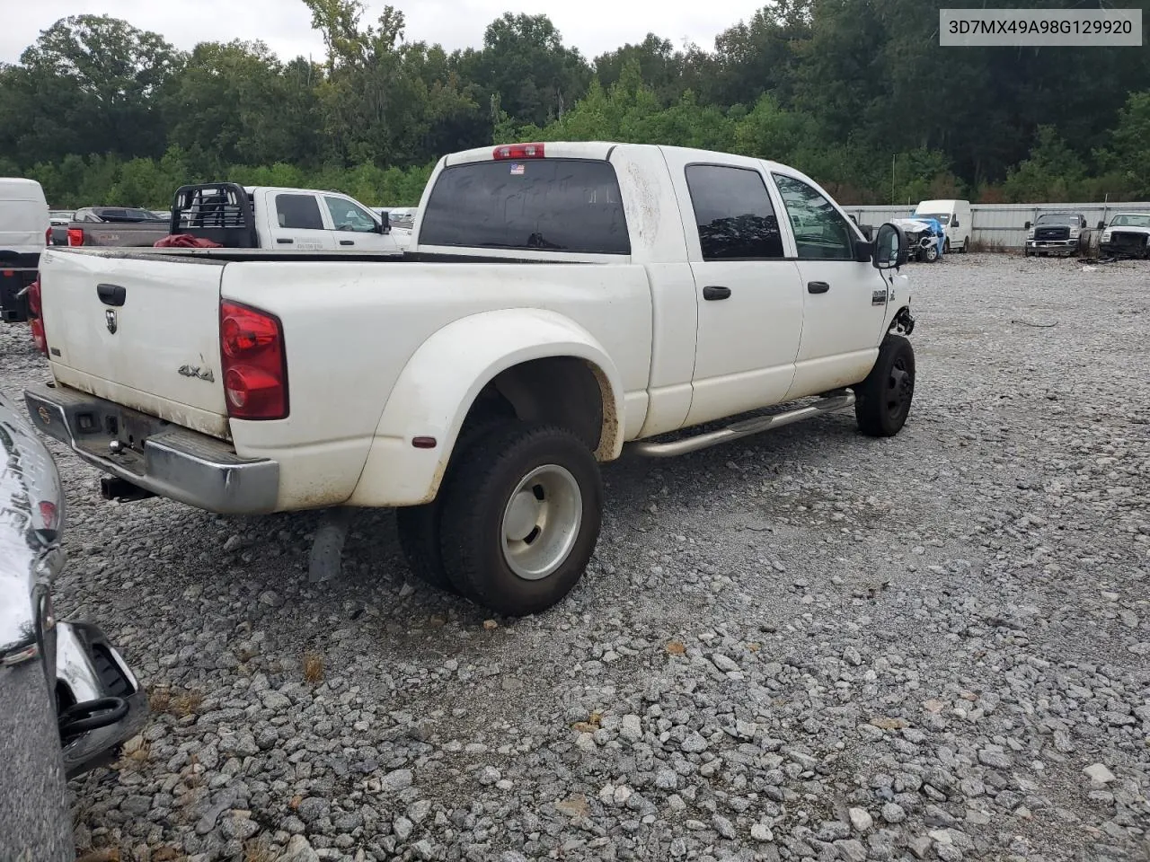 2008 Dodge Ram 3500 VIN: 3D7MX49A98G129920 Lot: 68459364