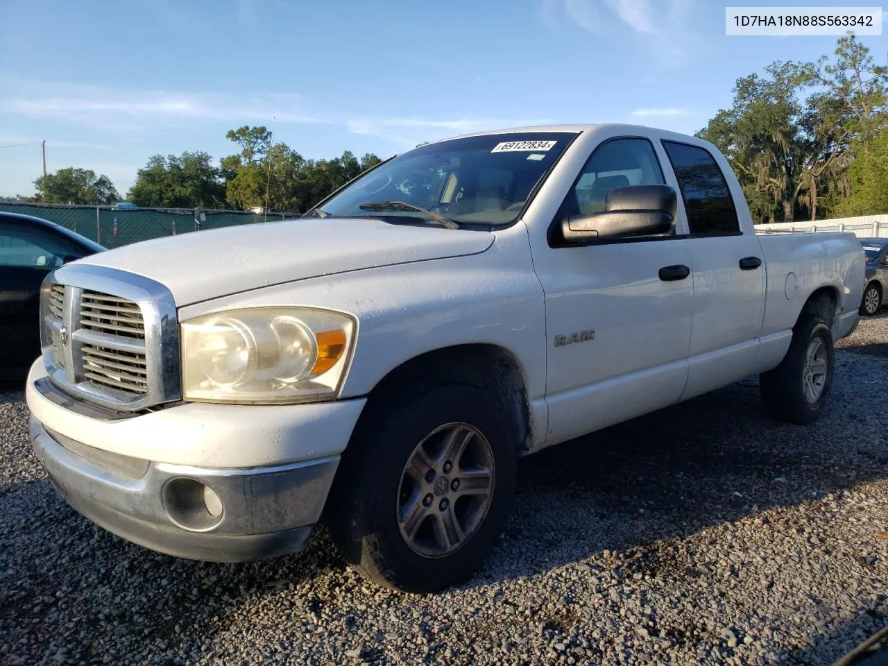 2008 Dodge Ram 1500 St VIN: 1D7HA18N88S563342 Lot: 69122834