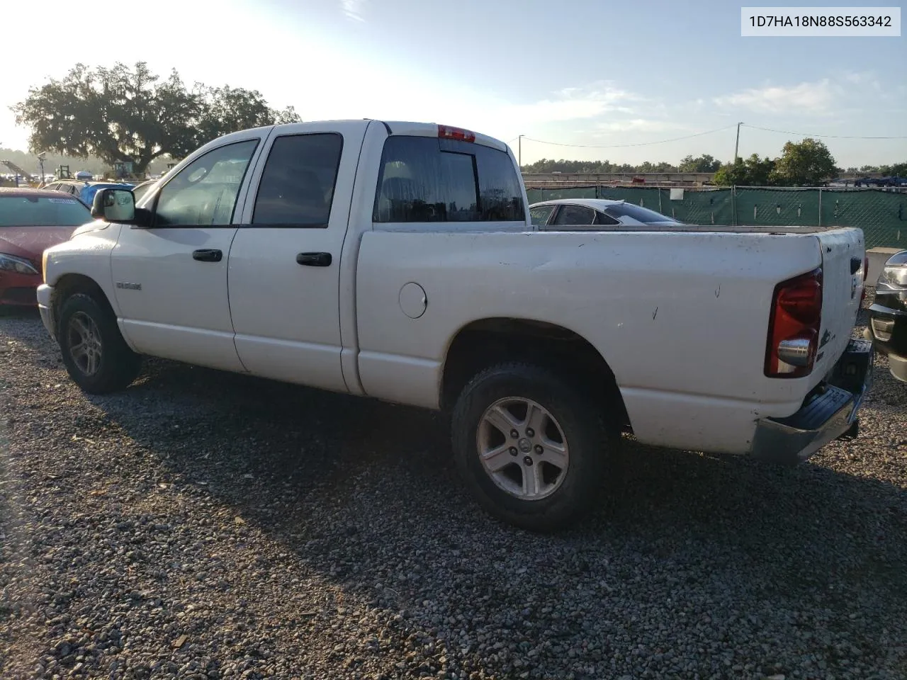 2008 Dodge Ram 1500 St VIN: 1D7HA18N88S563342 Lot: 69122834