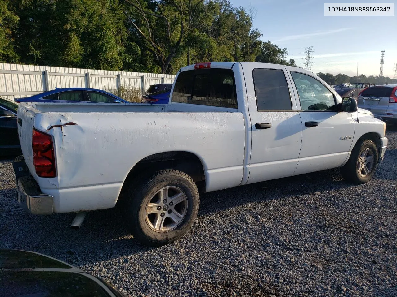 2008 Dodge Ram 1500 St VIN: 1D7HA18N88S563342 Lot: 69122834