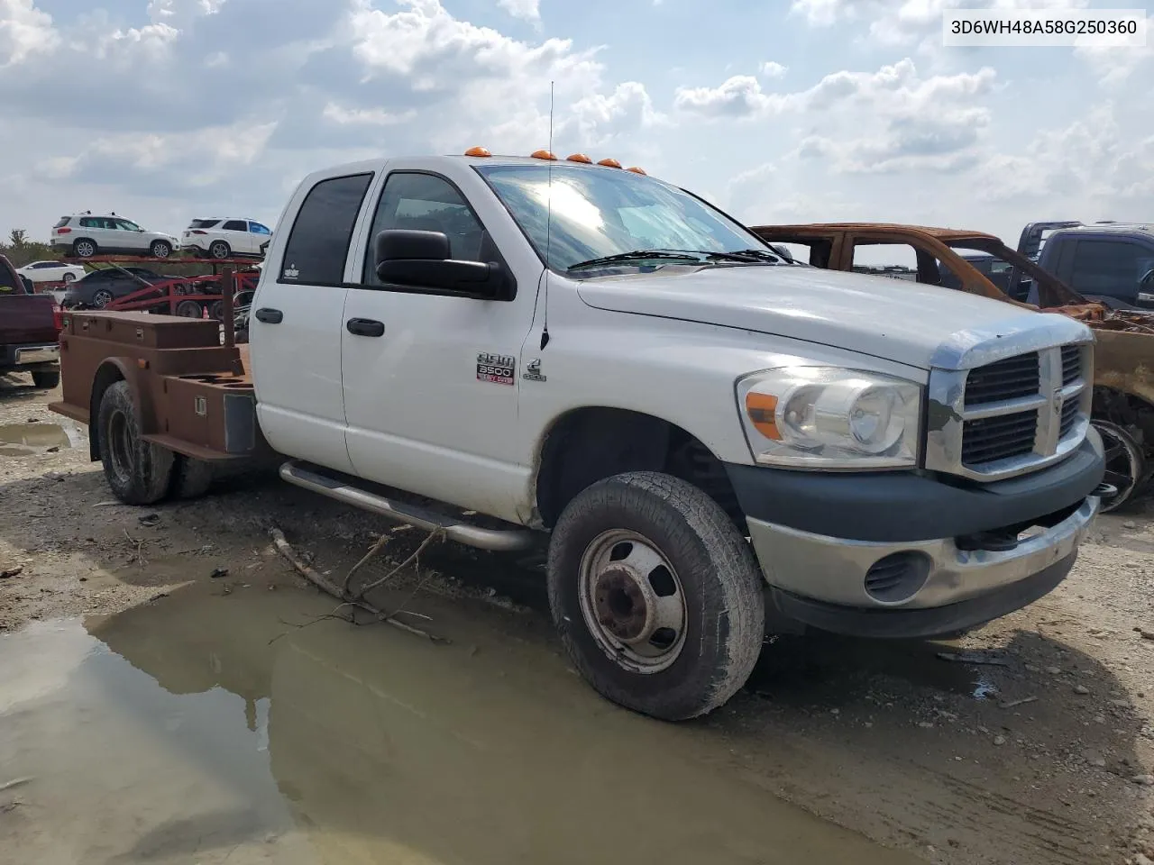 3D6WH48A58G250360 2008 Dodge Ram 3500 St