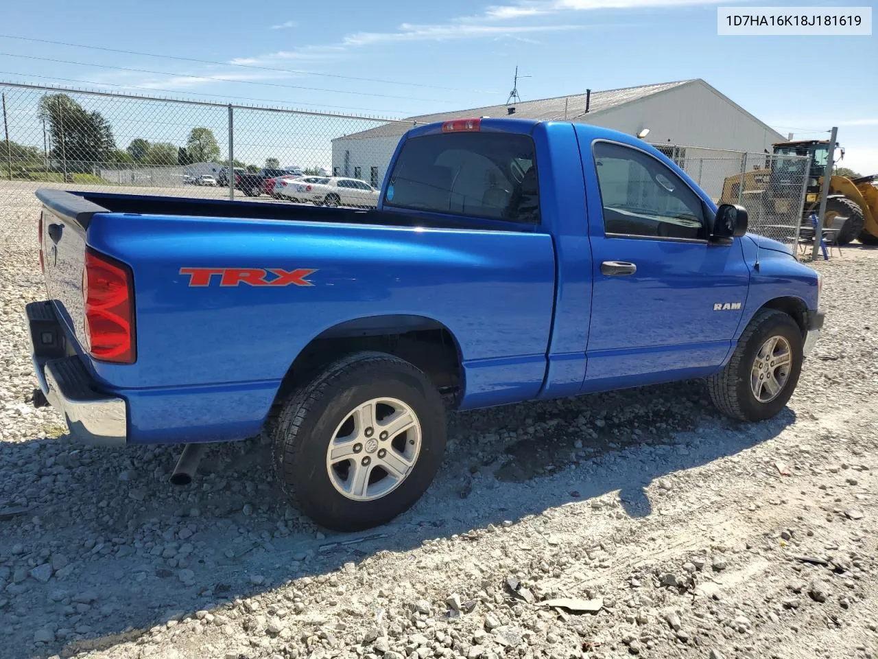 2008 Dodge Ram 1500 St VIN: 1D7HA16K18J181619 Lot: 69870314