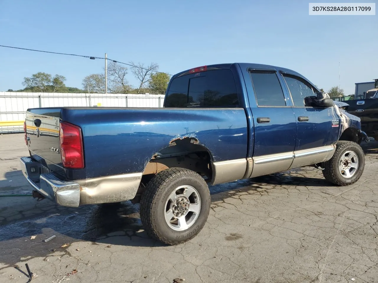 2008 Dodge Ram 2500 St VIN: 3D7KS28A28G117099 Lot: 70864524