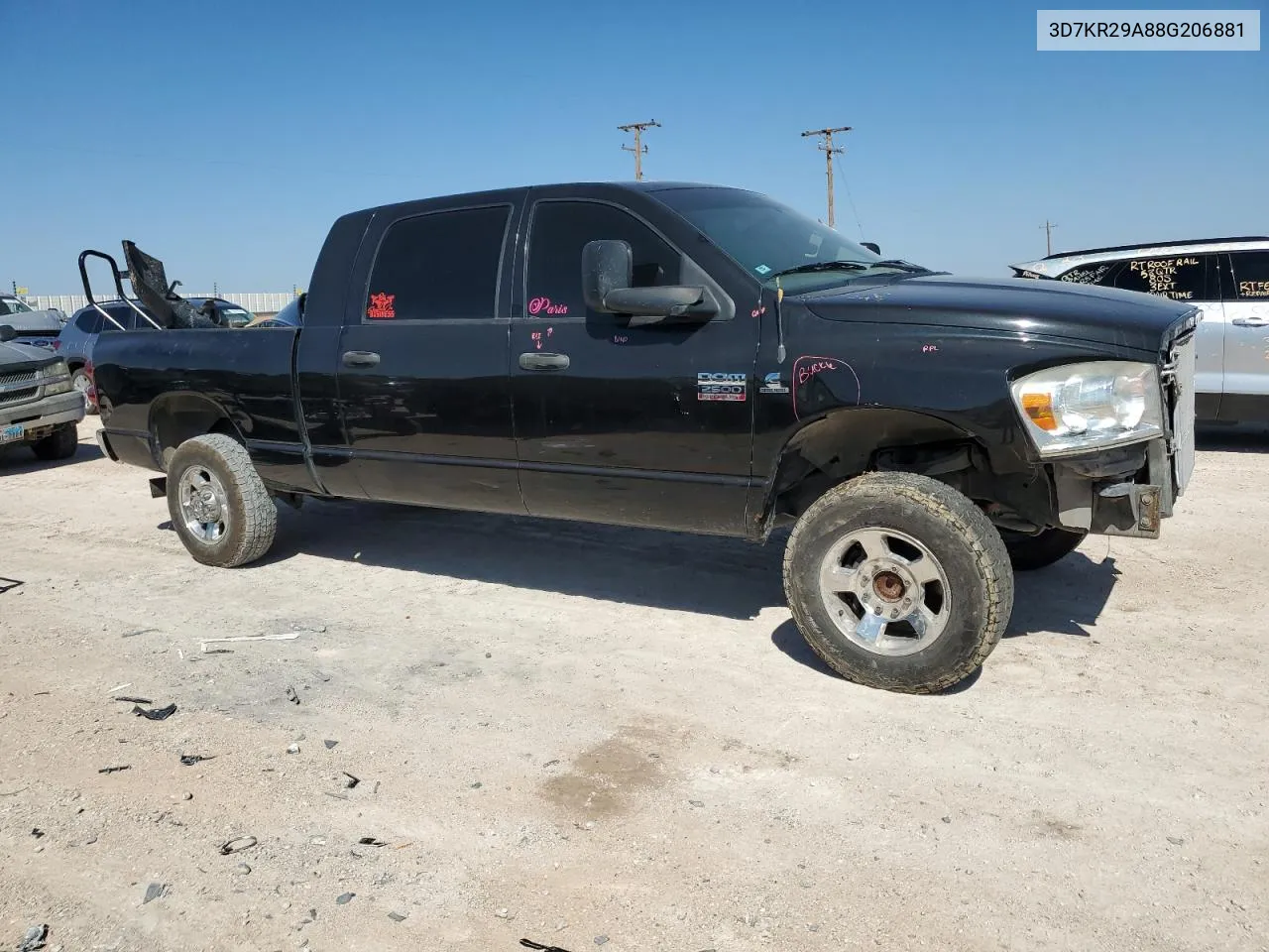 2008 Dodge Ram 2500 VIN: 3D7KR29A88G206881 Lot: 71286864