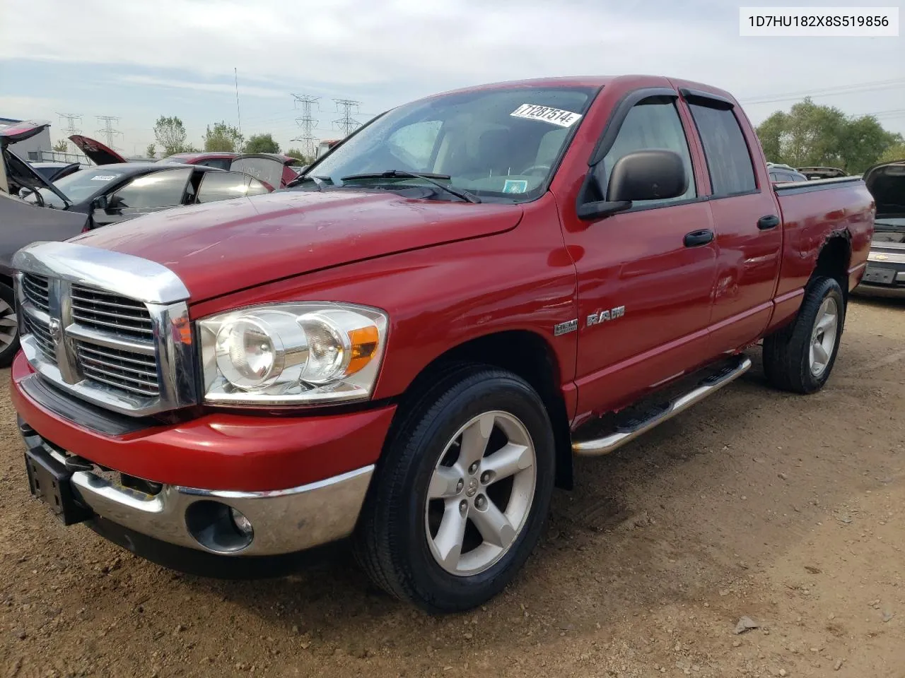 2008 Dodge Ram 1500 St VIN: 1D7HU182X8S519856 Lot: 71287514