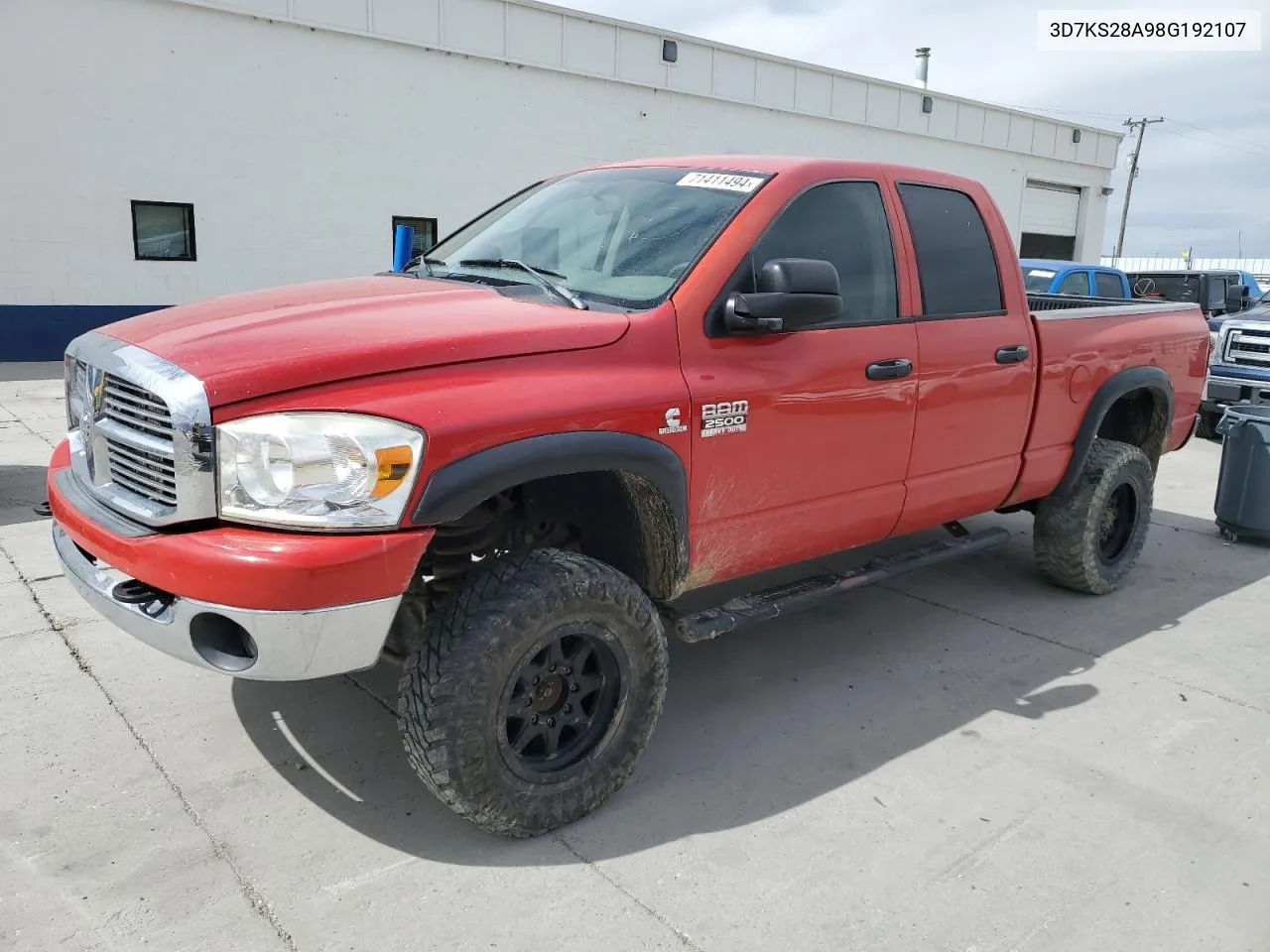 2008 Dodge Ram 2500 St VIN: 3D7KS28A98G192107 Lot: 71411494