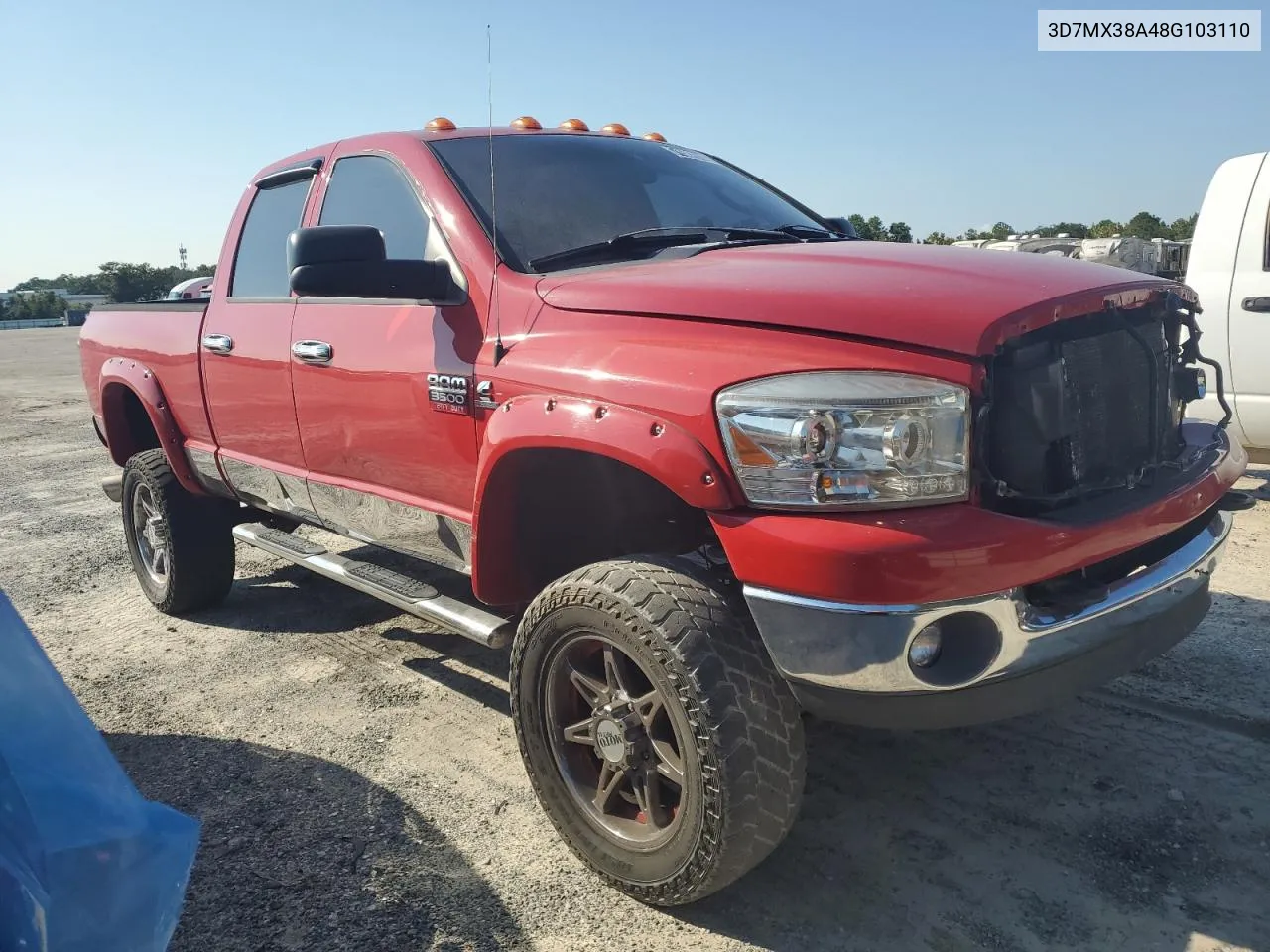 2008 Dodge Ram 3500 St VIN: 3D7MX38A48G103110 Lot: 71582914