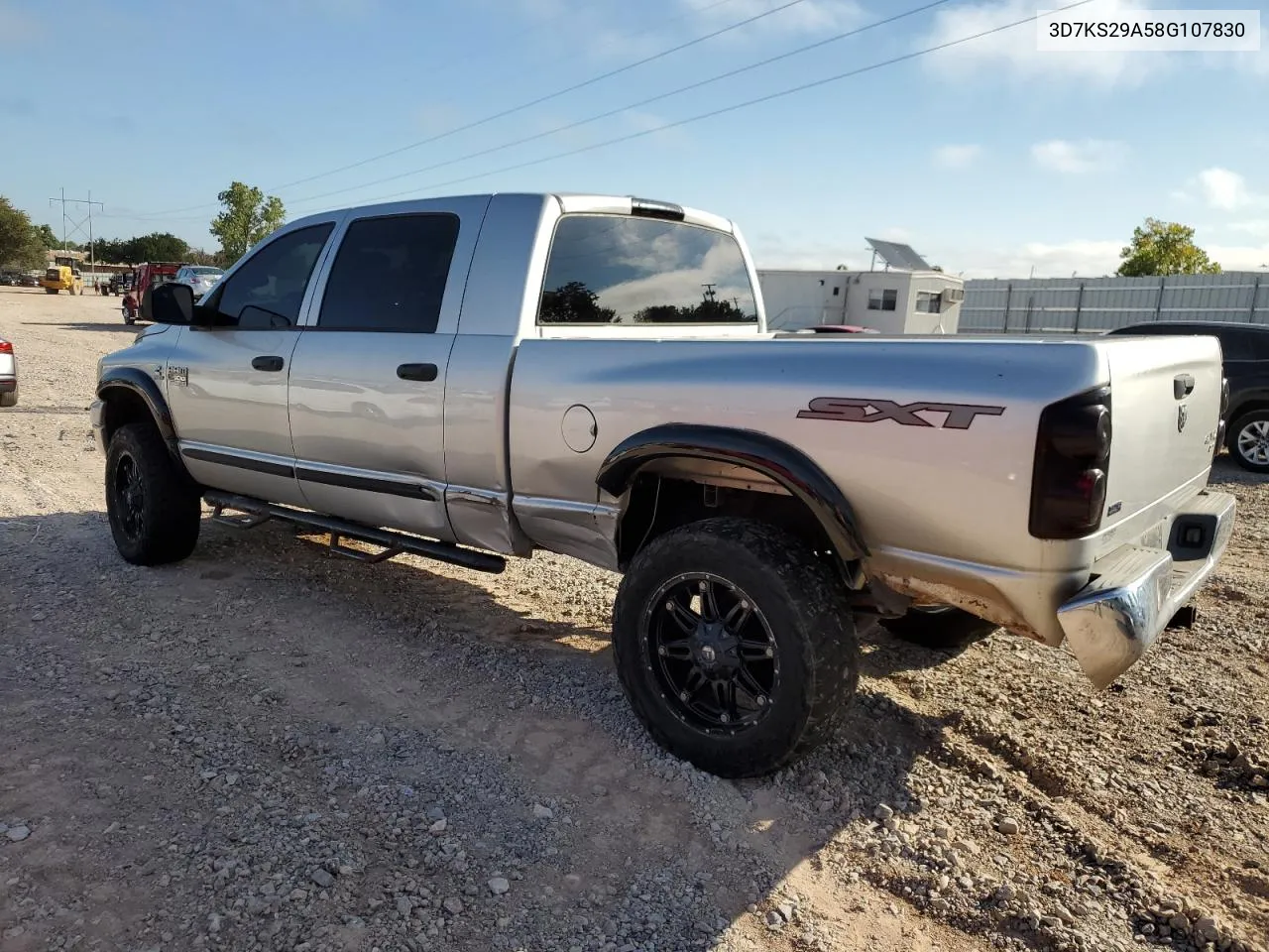 2008 Dodge Ram 2500 VIN: 3D7KS29A58G107830 Lot: 71720234