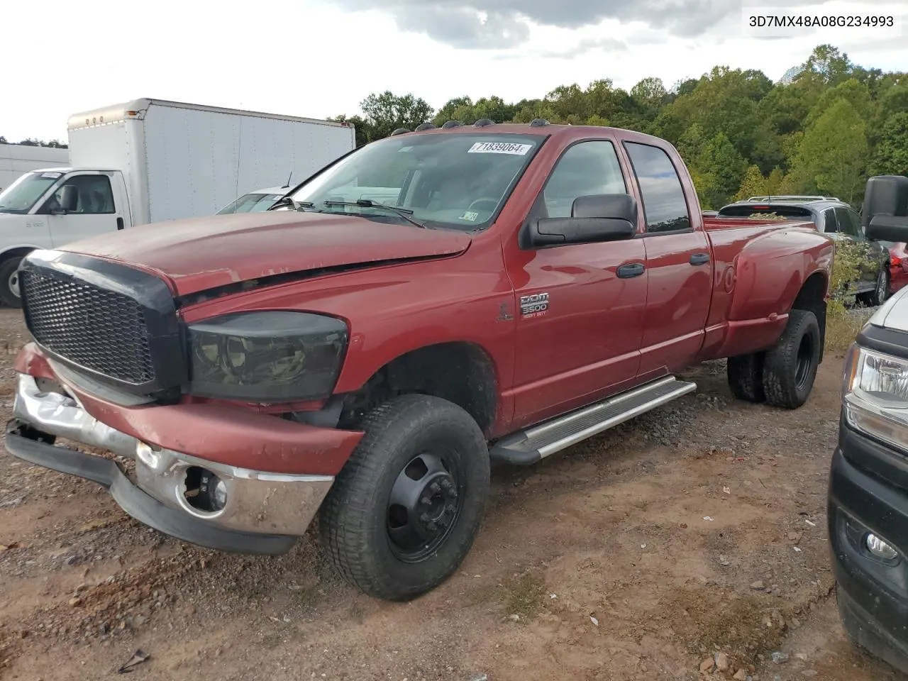 2008 Dodge Ram 3500 St VIN: 3D7MX48A08G234993 Lot: 71839064