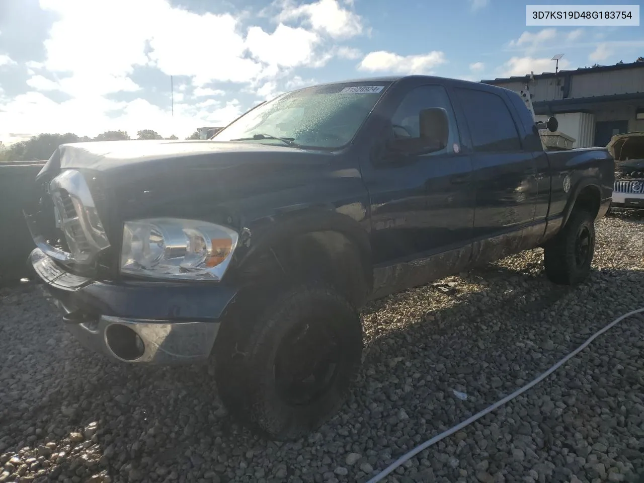 2008 Dodge Ram 1500 VIN: 3D7KS19D48G183754 Lot: 71928924