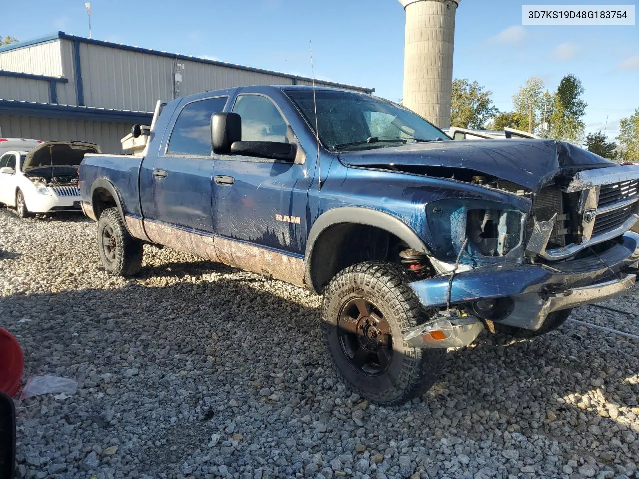 2008 Dodge Ram 1500 VIN: 3D7KS19D48G183754 Lot: 71928924