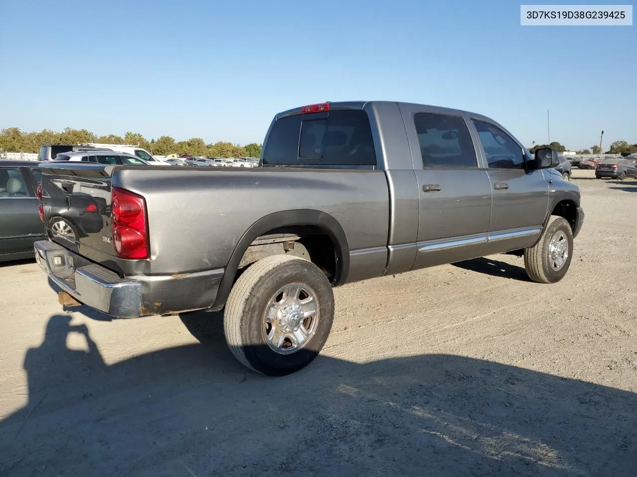 2008 Dodge Ram 1500 VIN: 3D7KS19D38G239425 Lot: 72099714