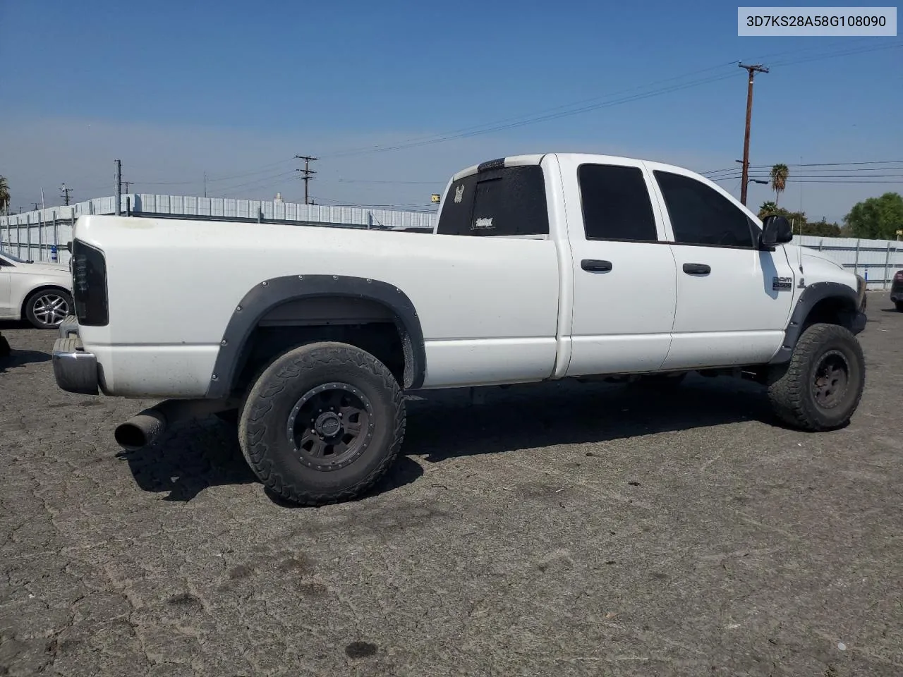 2008 Dodge Ram 2500 St VIN: 3D7KS28A58G108090 Lot: 72431414