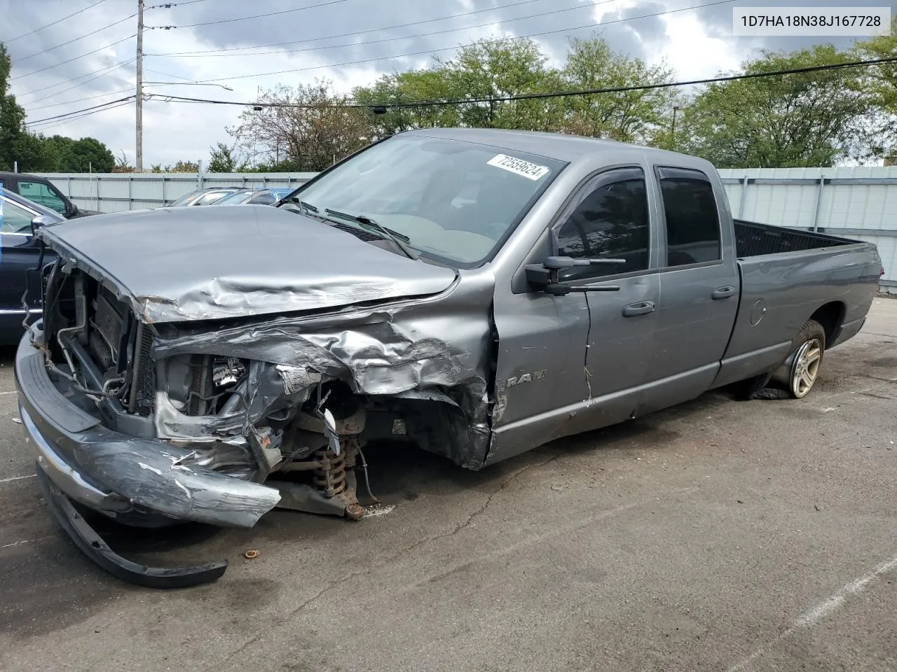 2008 Dodge Ram 1500 St VIN: 1D7HA18N38J167728 Lot: 72559624