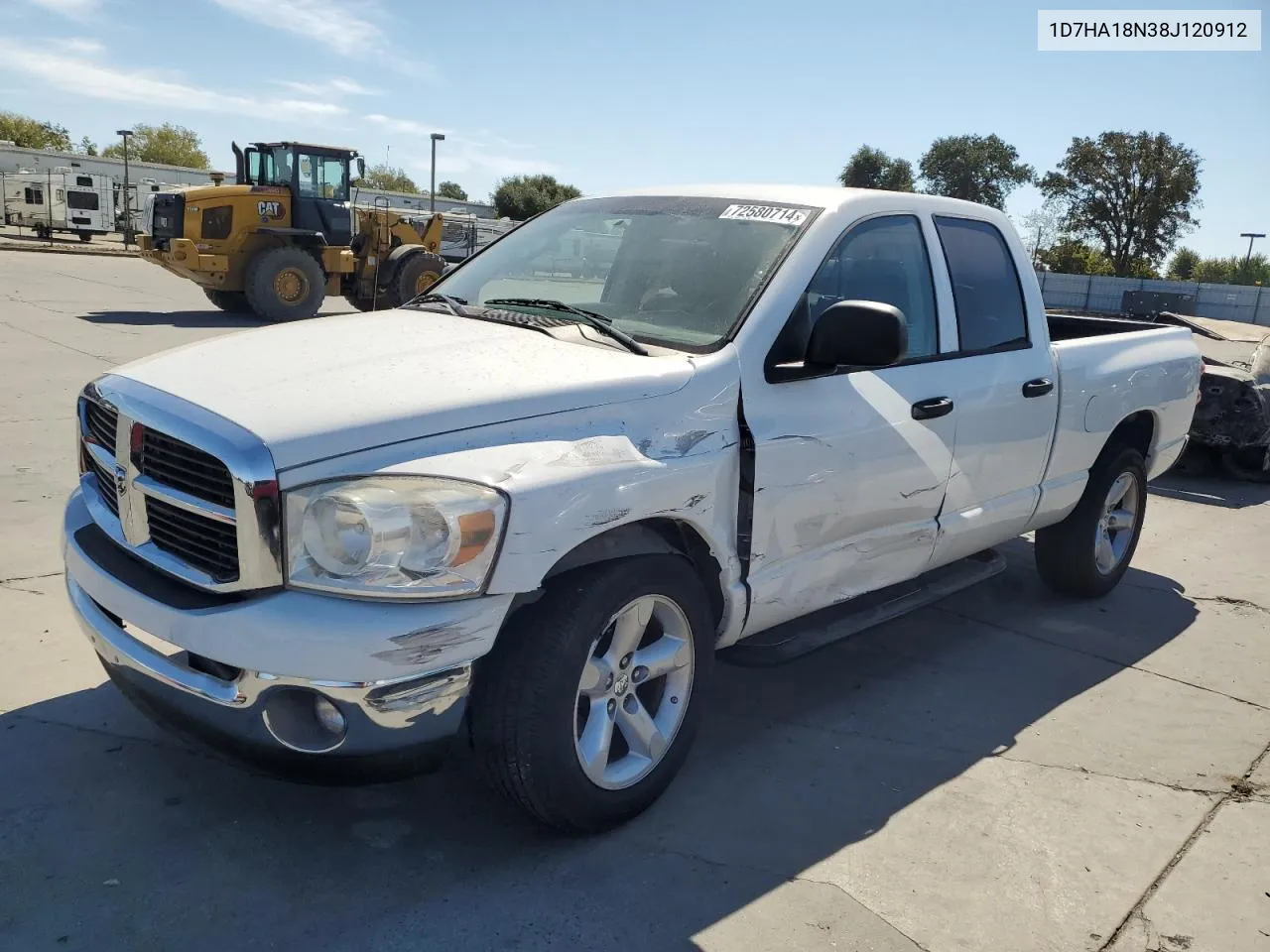 2008 Dodge Ram 1500 St VIN: 1D7HA18N38J120912 Lot: 72580714