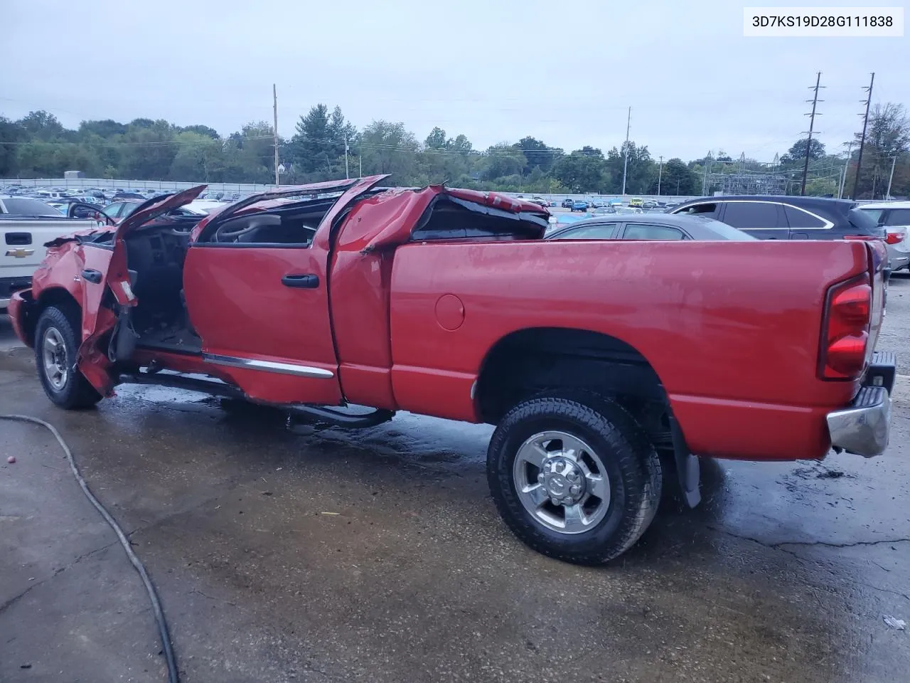 2008 Dodge Ram 1500 VIN: 3D7KS19D28G111838 Lot: 72706934