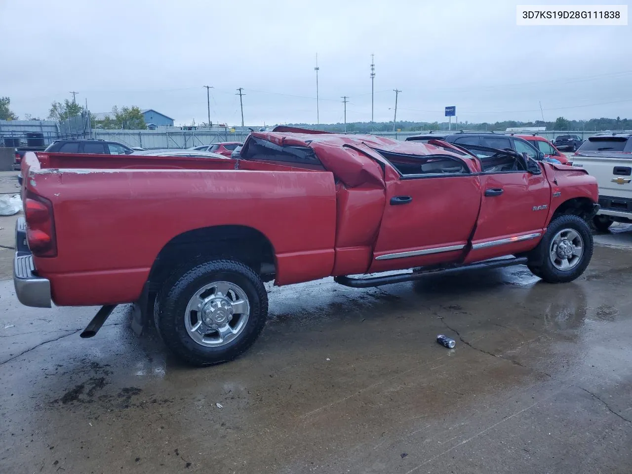 2008 Dodge Ram 1500 VIN: 3D7KS19D28G111838 Lot: 72706934