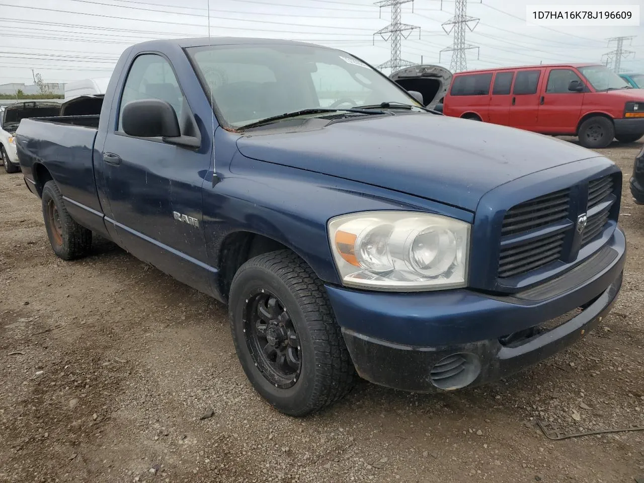 2008 Dodge Ram 1500 St VIN: 1D7HA16K78J196609 Lot: 73120924