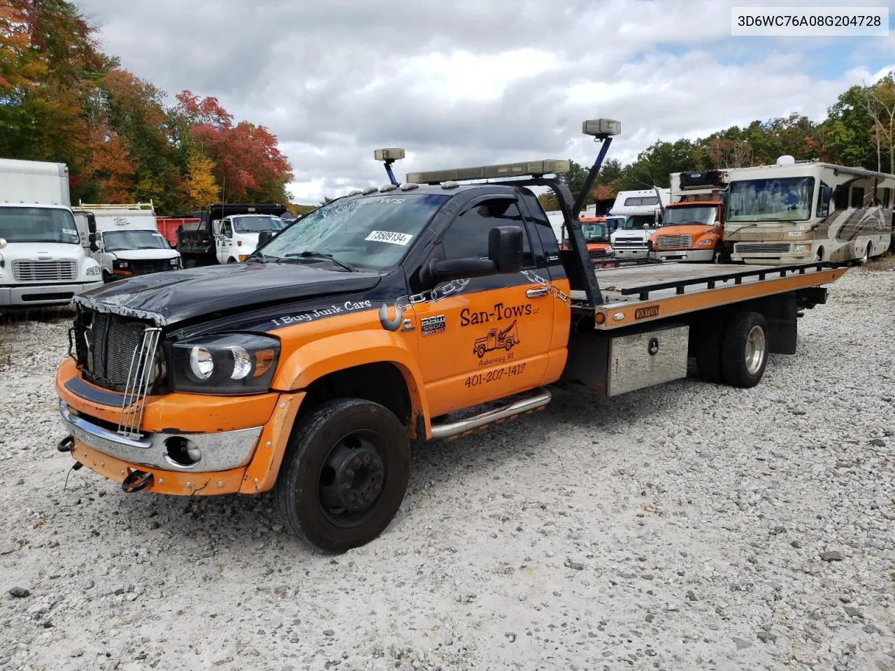 2008 Dodge Ram 5500 St VIN: 3D6WC76A08G204728 Lot: 73509134