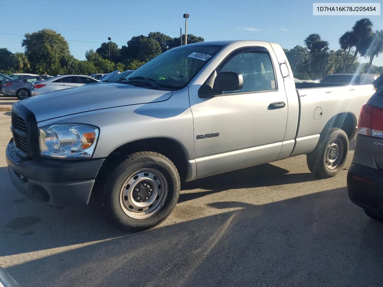 2008 Dodge Ram 1500 St VIN: 1D7HA16K78J205454 Lot: 74005314