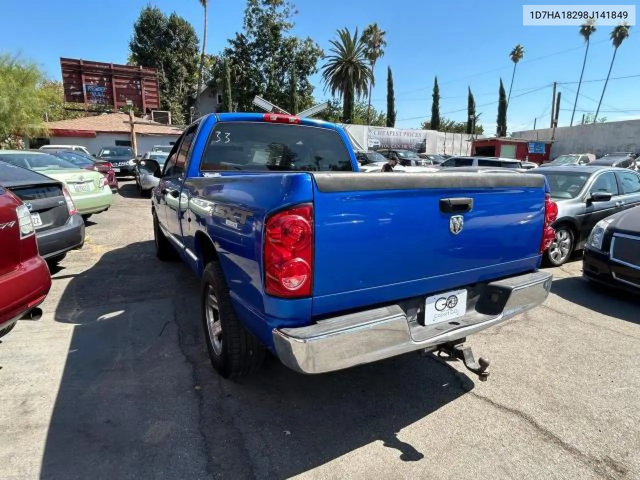 2008 Dodge Ram 1500 St VIN: 1D7HA18298J141849 Lot: 74638404