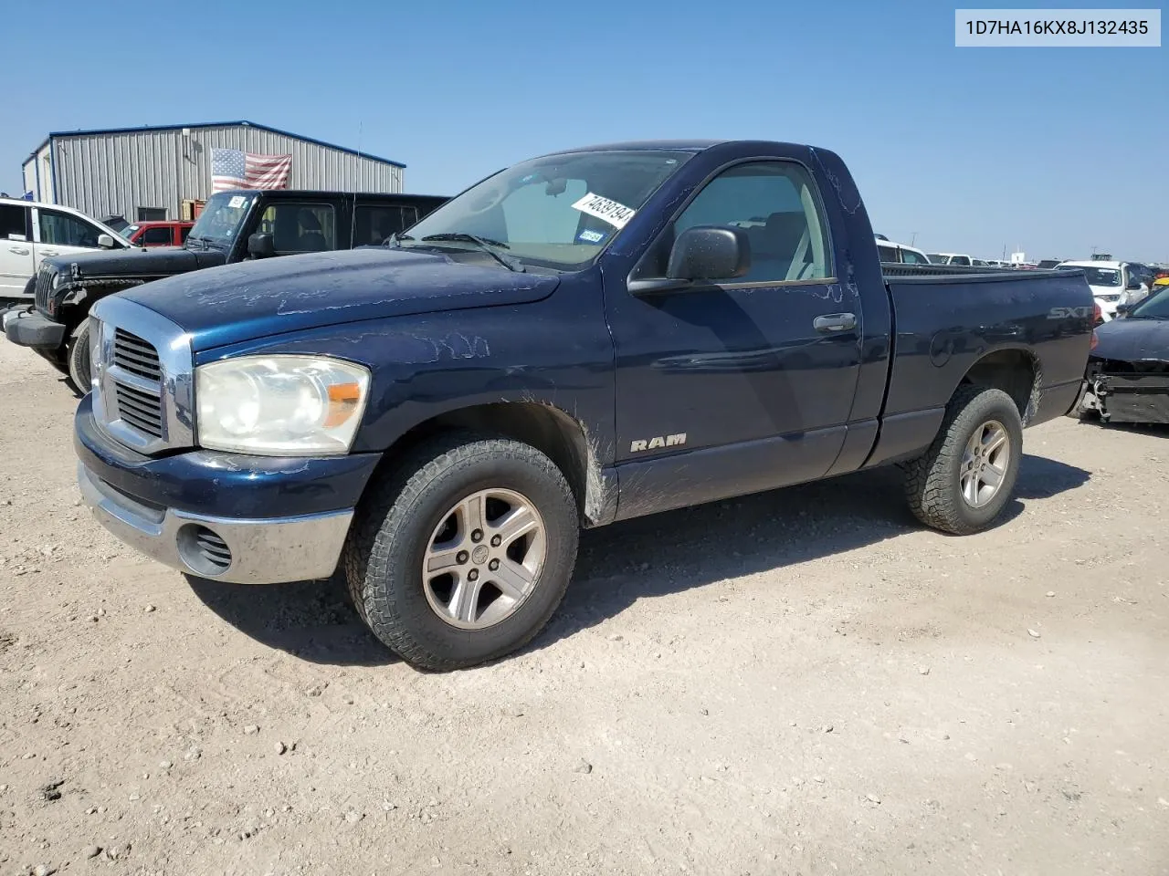 2008 Dodge Ram 1500 St VIN: 1D7HA16KX8J132435 Lot: 74639194