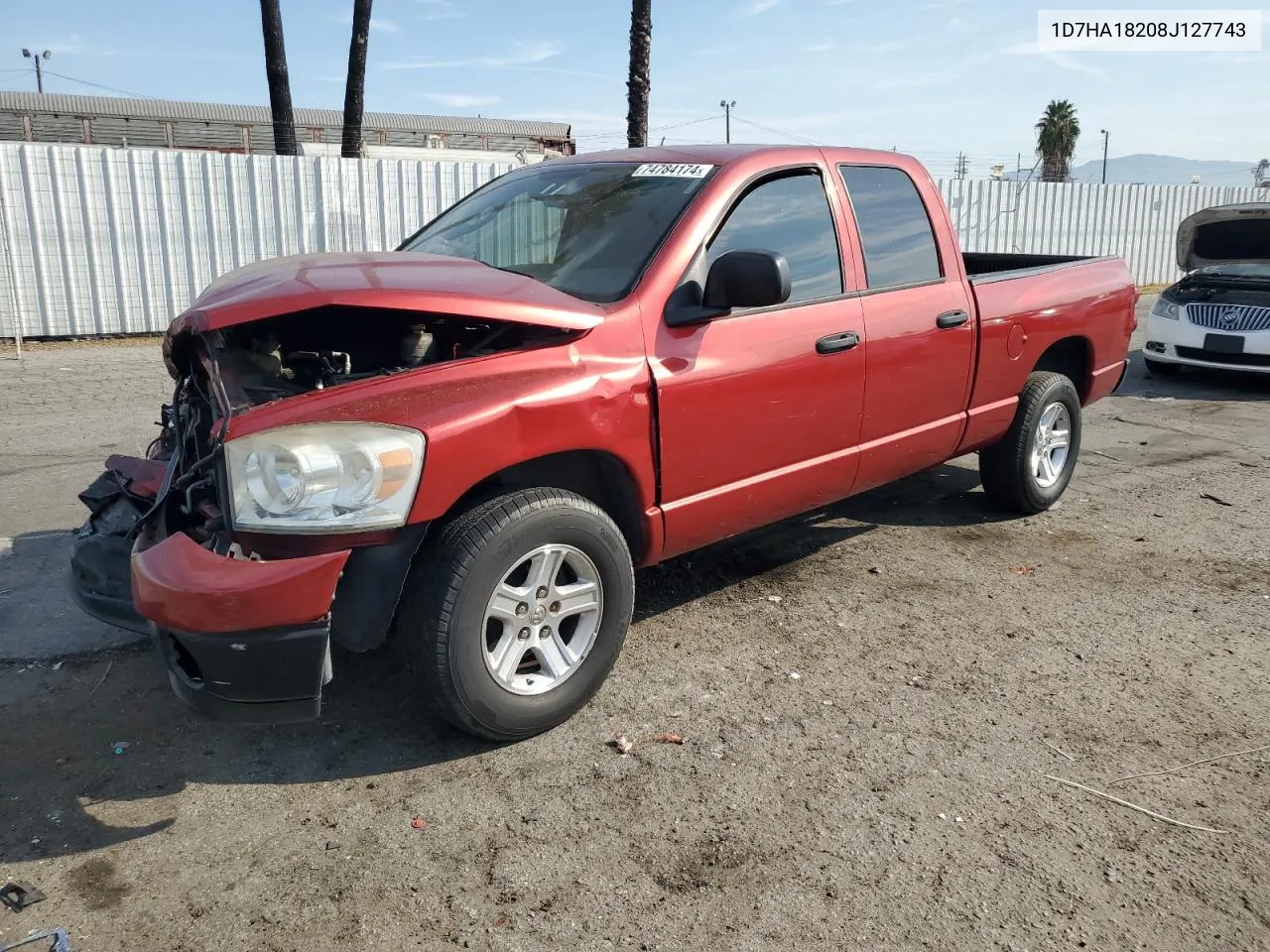 2008 Dodge Ram 1500 St VIN: 1D7HA18208J127743 Lot: 74784174