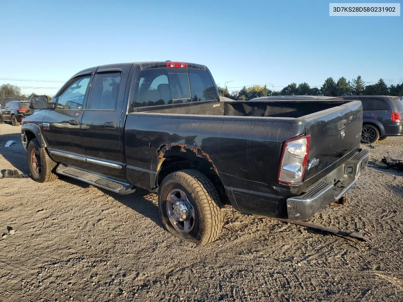 2008 Dodge Ram 2500 St VIN: 3D7KS28D58G231902 Lot: 75101914