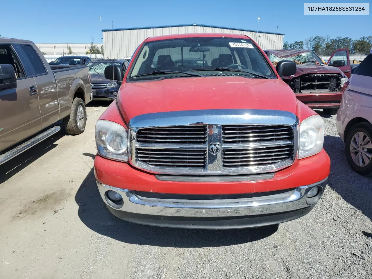 2008 Dodge Ram 1500 St VIN: 1D7HA18268S531284 Lot: 75114304