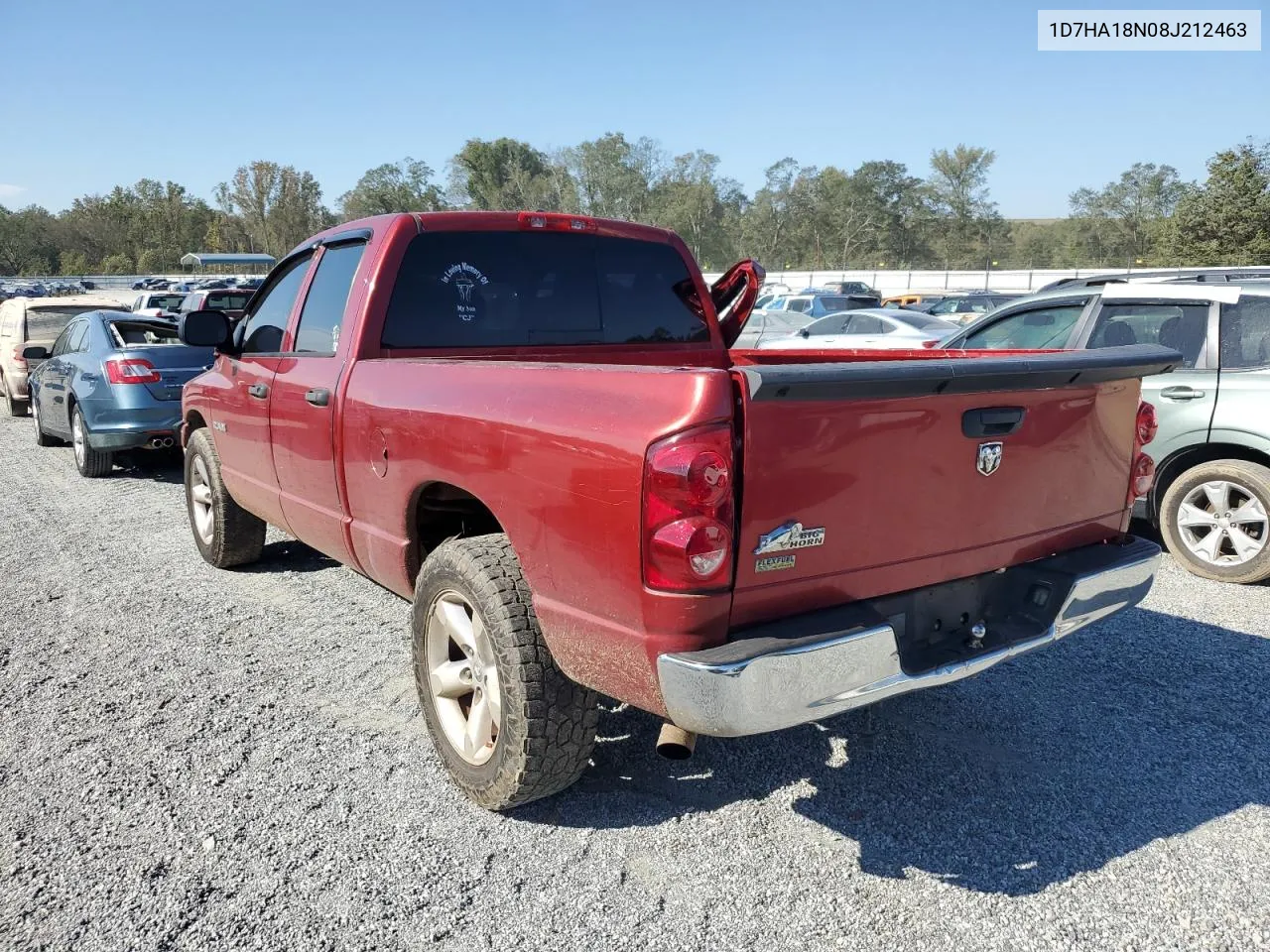 2008 Dodge Ram 1500 St VIN: 1D7HA18N08J212463 Lot: 75180994