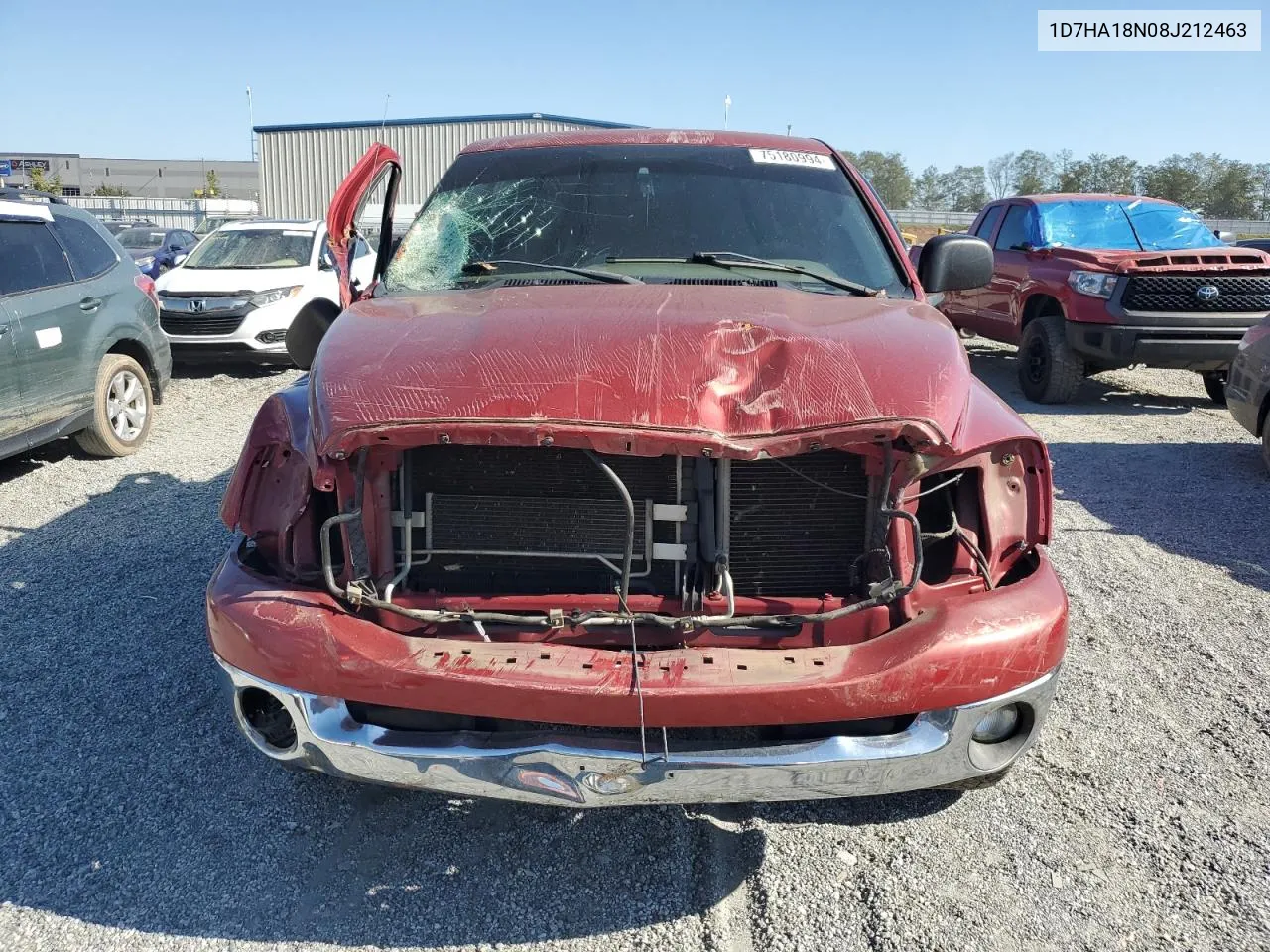 2008 Dodge Ram 1500 St VIN: 1D7HA18N08J212463 Lot: 75180994