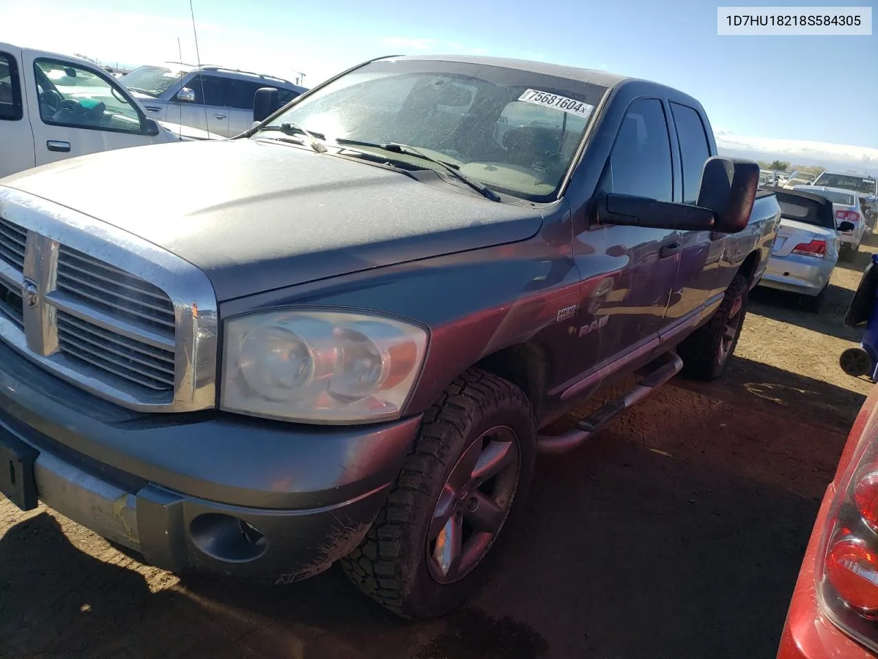 2008 Dodge Ram 1500 St VIN: 1D7HU18218S584305 Lot: 75681604