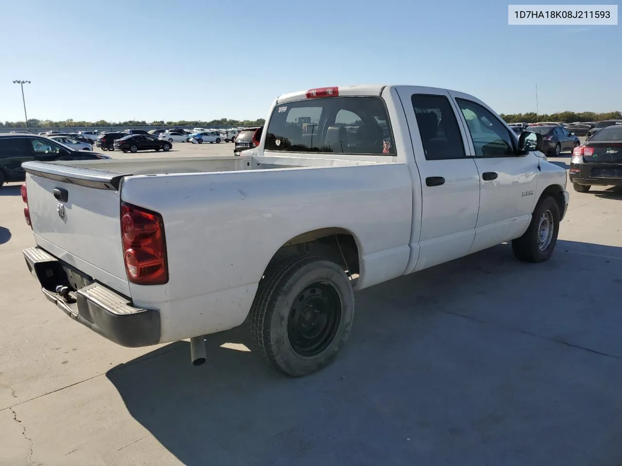 2008 Dodge Ram 1500 St VIN: 1D7HA18K08J211593 Lot: 75706284