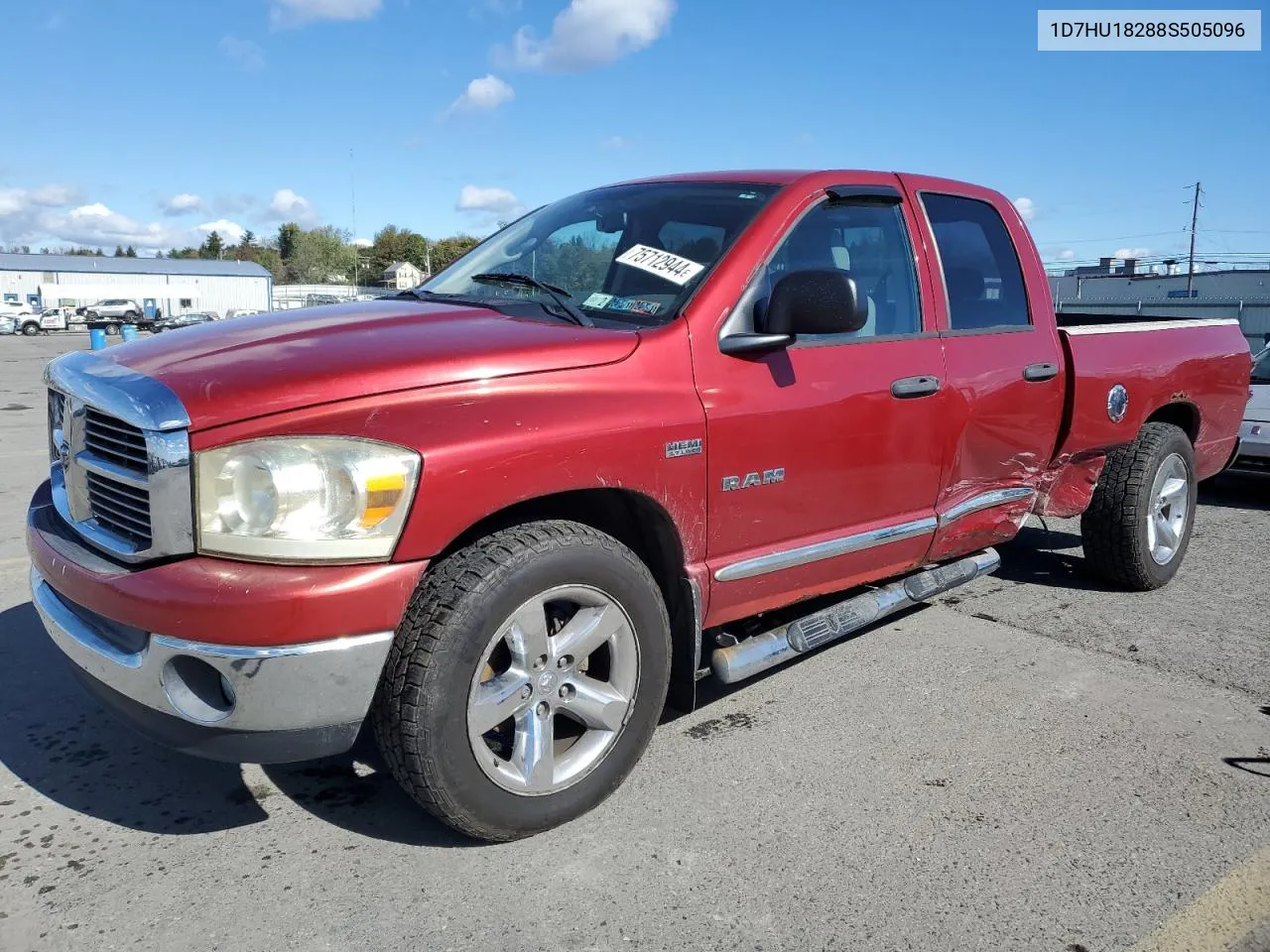 2008 Dodge Ram 1500 St VIN: 1D7HU18288S505096 Lot: 75712944