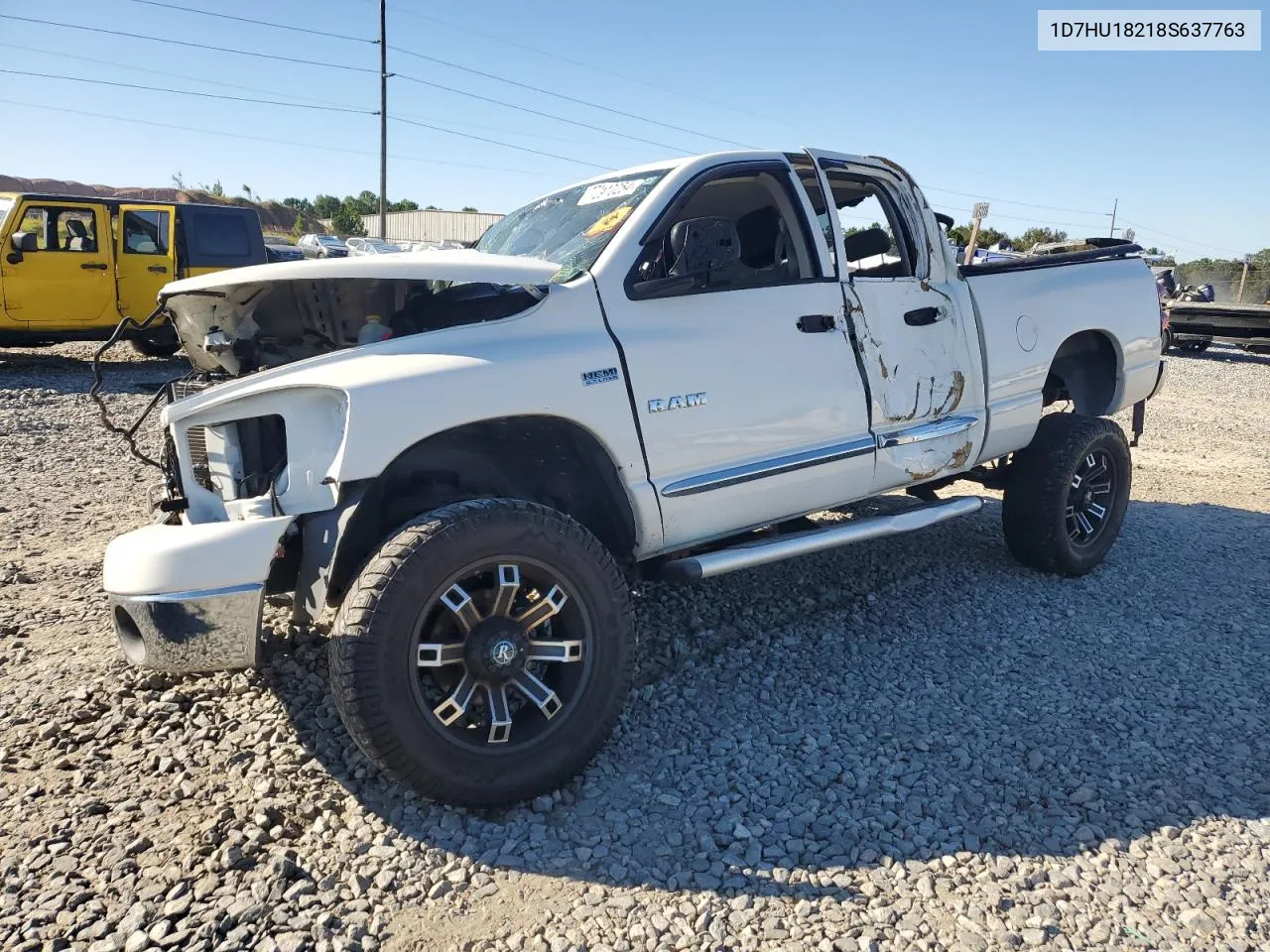 2008 Dodge Ram 1500 St VIN: 1D7HU18218S637763 Lot: 75910254