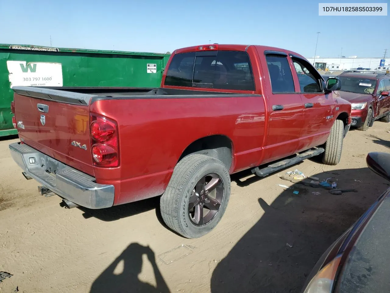 2008 Dodge Ram 1500 St VIN: 1D7HU18258S503399 Lot: 76554164