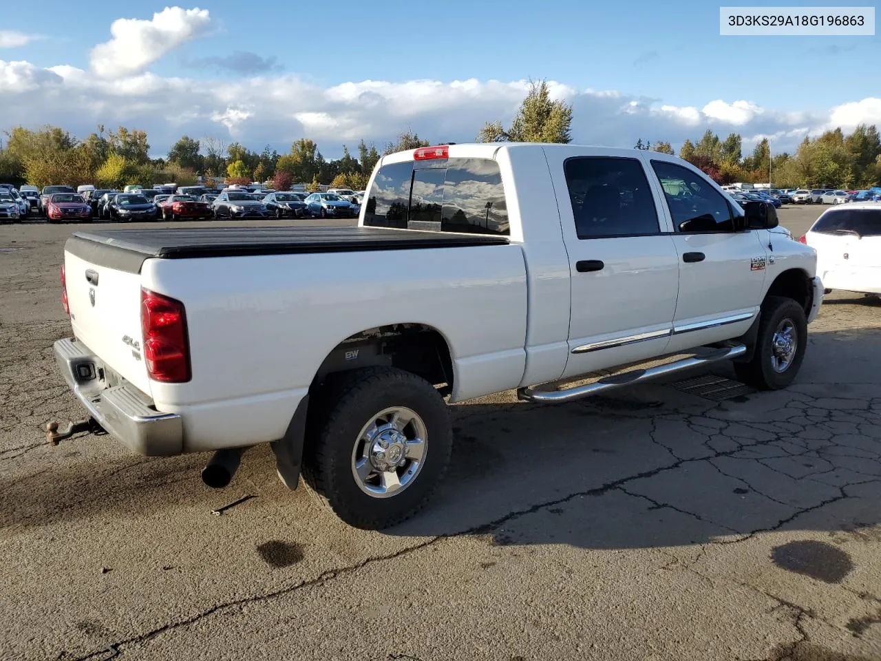 2008 Dodge Ram 2500 VIN: 3D3KS29A18G196863 Lot: 77179344