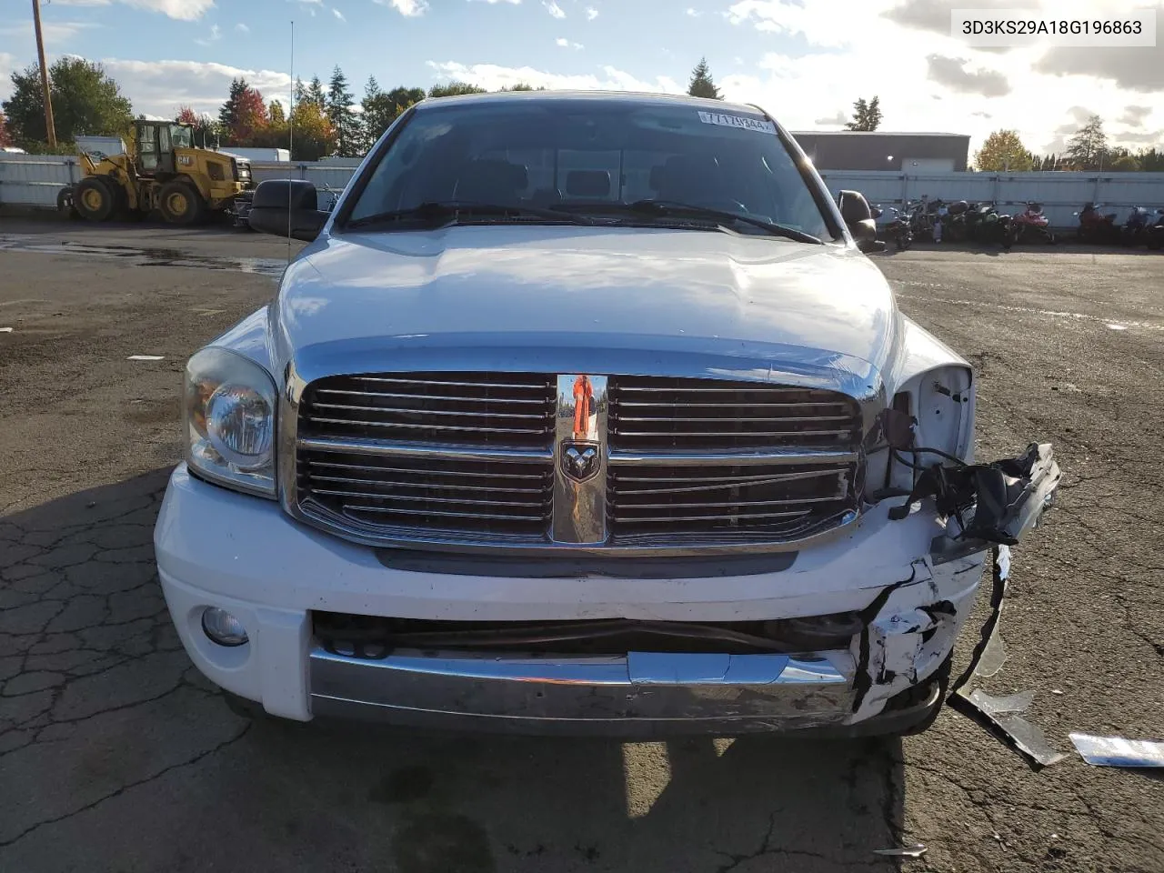 2008 Dodge Ram 2500 VIN: 3D3KS29A18G196863 Lot: 77179344