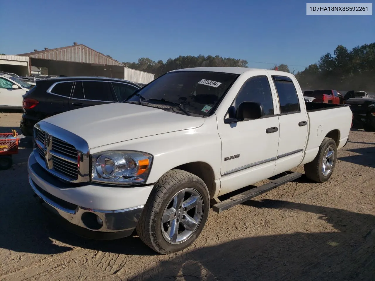 2008 Dodge Ram 1500 St VIN: 1D7HA18NX8S592261 Lot: 77253594