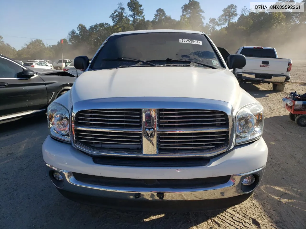 2008 Dodge Ram 1500 St VIN: 1D7HA18NX8S592261 Lot: 77253594